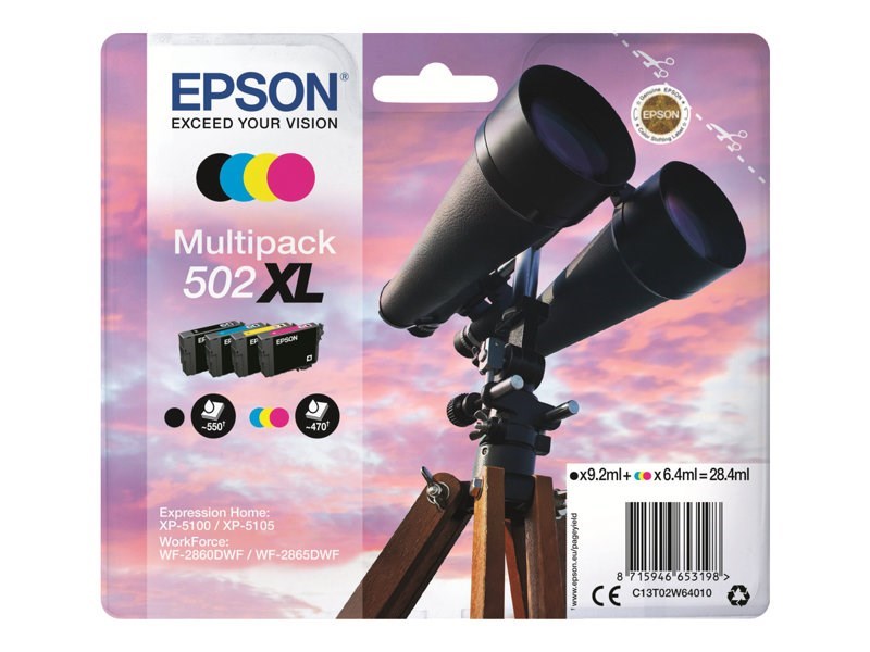 CARTUCHO EPSON 502XL MULTIPACK 4 COLORES